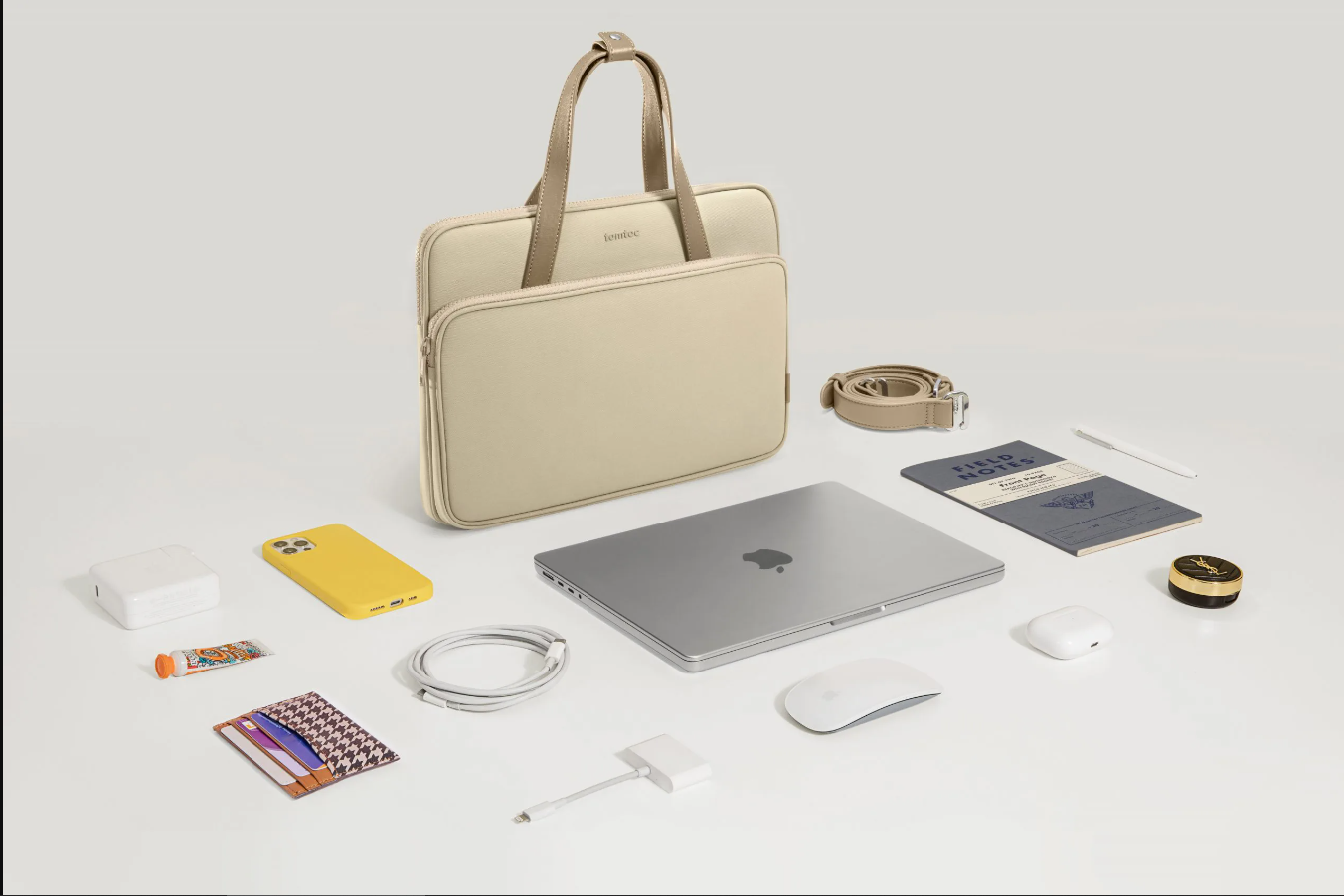 TOMTOC PREMIUM THEHER SHOULDER BAG13”/14”- H22C1 - Hàng chính hãng