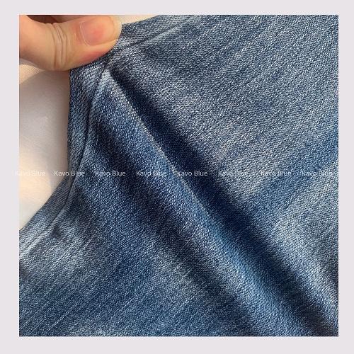Quần Bò Nữ Ống Đứng KAVO BLUE Xẻ Gấu Cạp Cao Co Giãn 4 Chiều LY 511-05