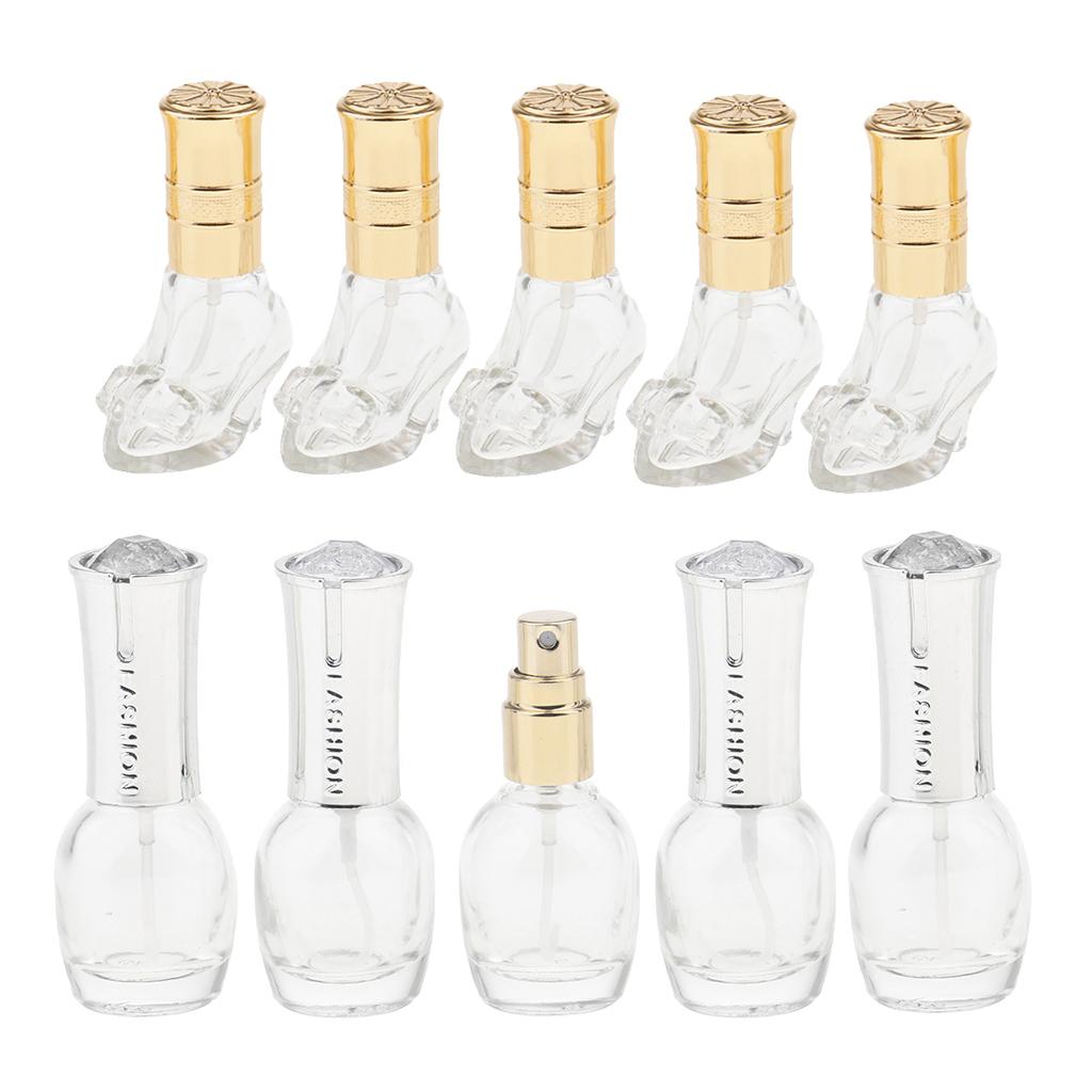 Travel Empty Glass Essential Oil Perfume  Spray Bottles 10ml 6ml