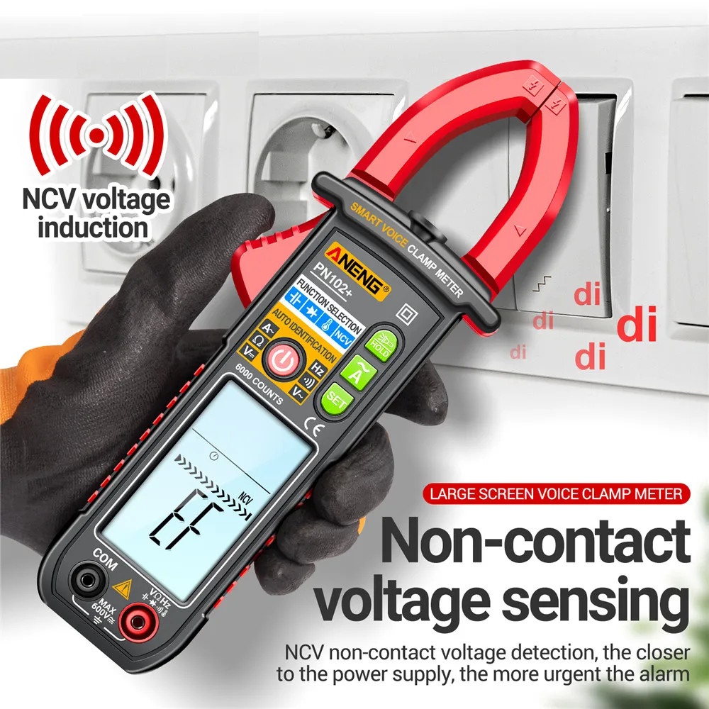 Ampe Kìm Vạn Năng Cao Cấp Phát Giọng Nói NCV - Đồng Hồ AC/DC Đo Tụ Điện Tần Số Nhiệt Độ Điện Trở Điện Áp
