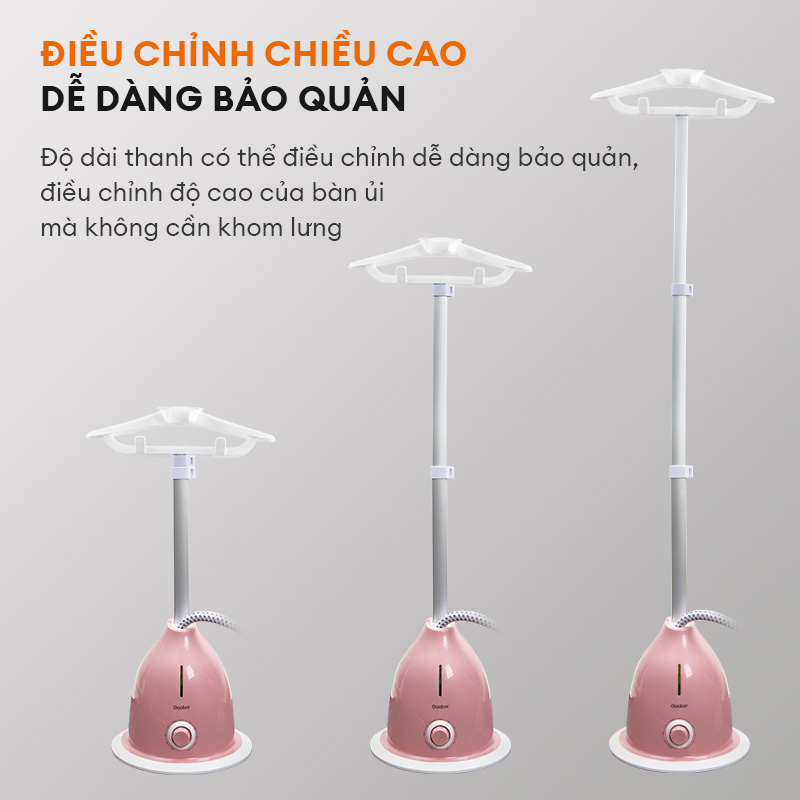 Bàn ủi hơi nước dạng đứng Gaabor GS2000M-PK01A dung tích 1.8L công suất 2000W tạo hơi nước nhanh 30s - Hàng chính hãng