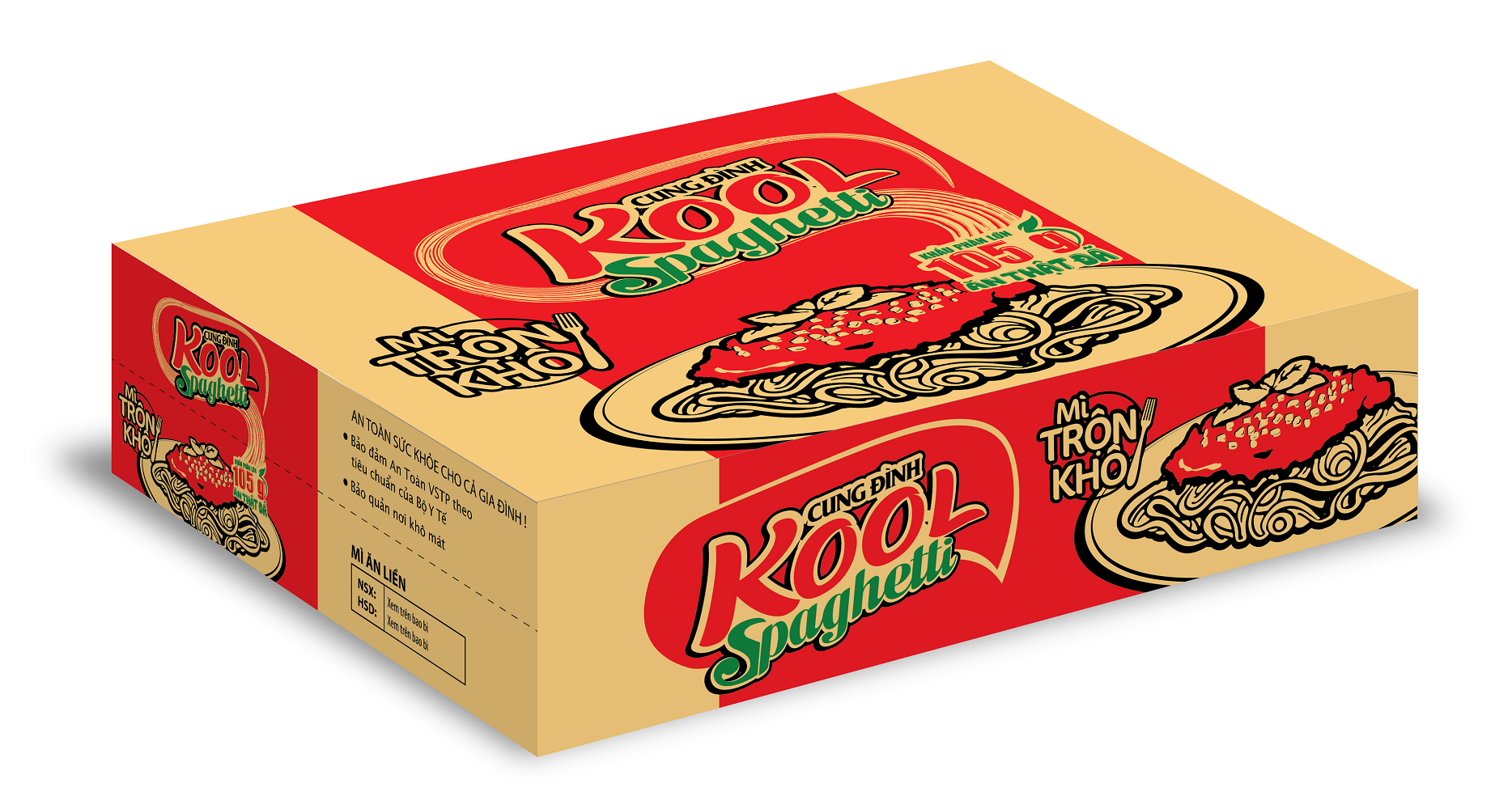 Thùng 30 Gói Mì Cung Đình Kool Spaghetti (105g X 30 Gói)