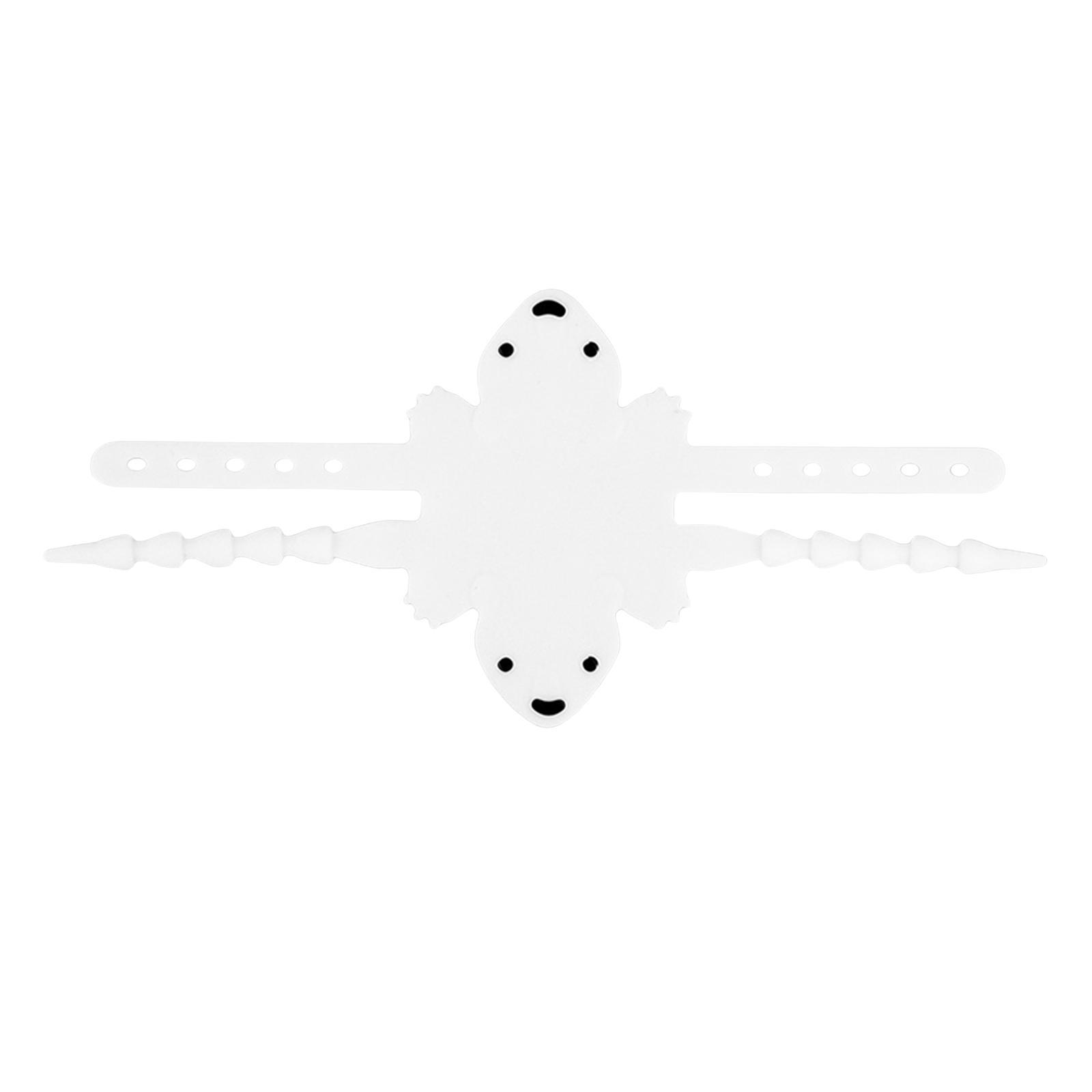 2x White Silicone Door Cushion Latch Cover Adjustable Cute Bear for Nursery