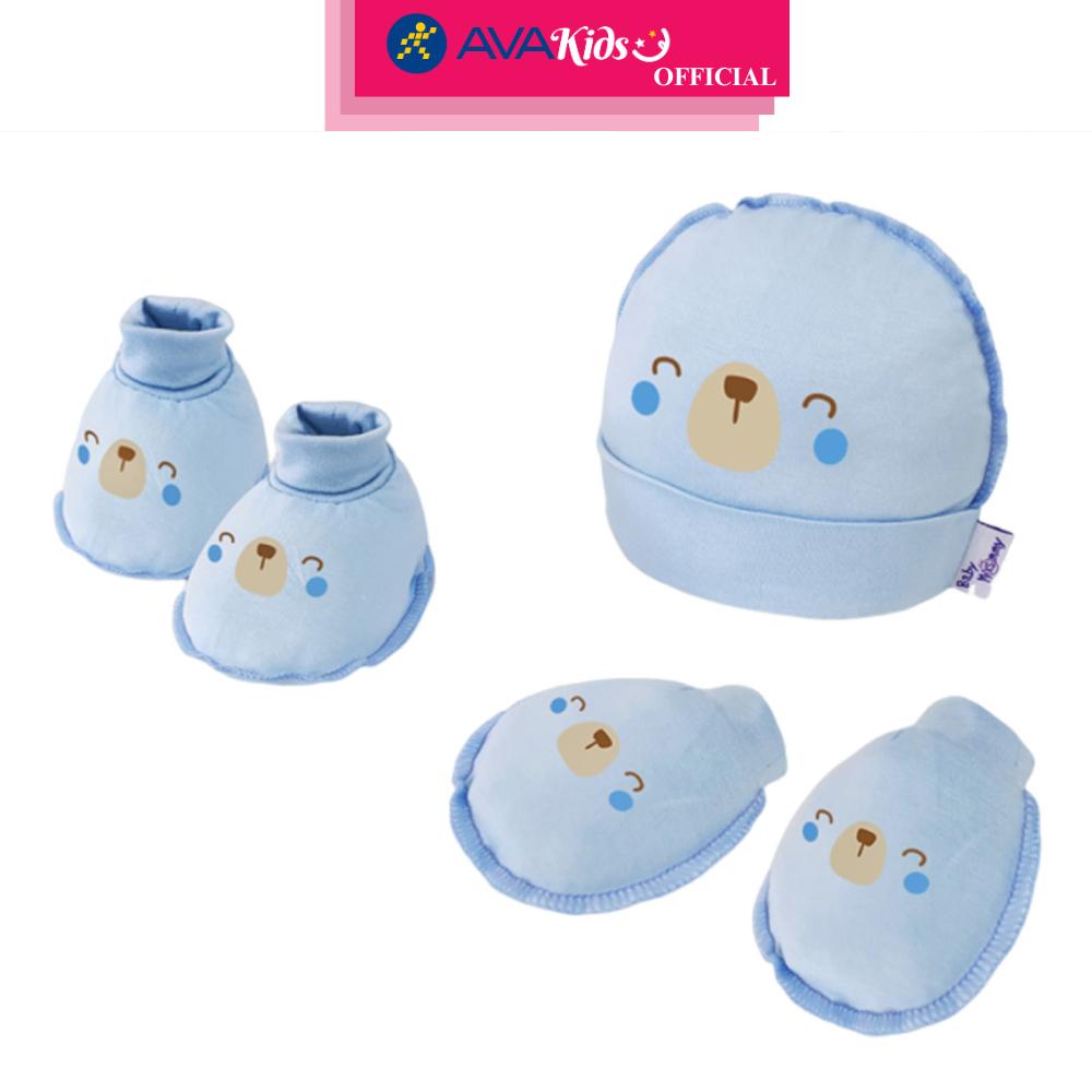 Set nón, bao tay bao chân BabyMommy in hình thú - Màu ngẫu nhiên (0 - 3 tháng)