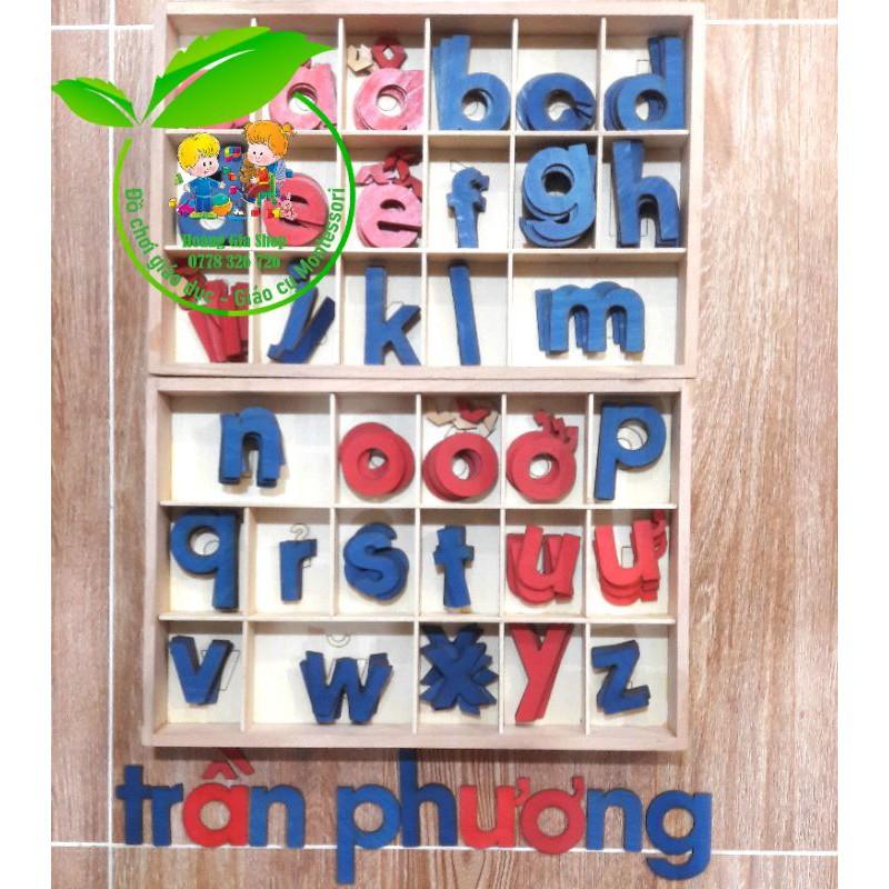 Hộp chữ cái cắt tiếng Việt và tiếng Anh