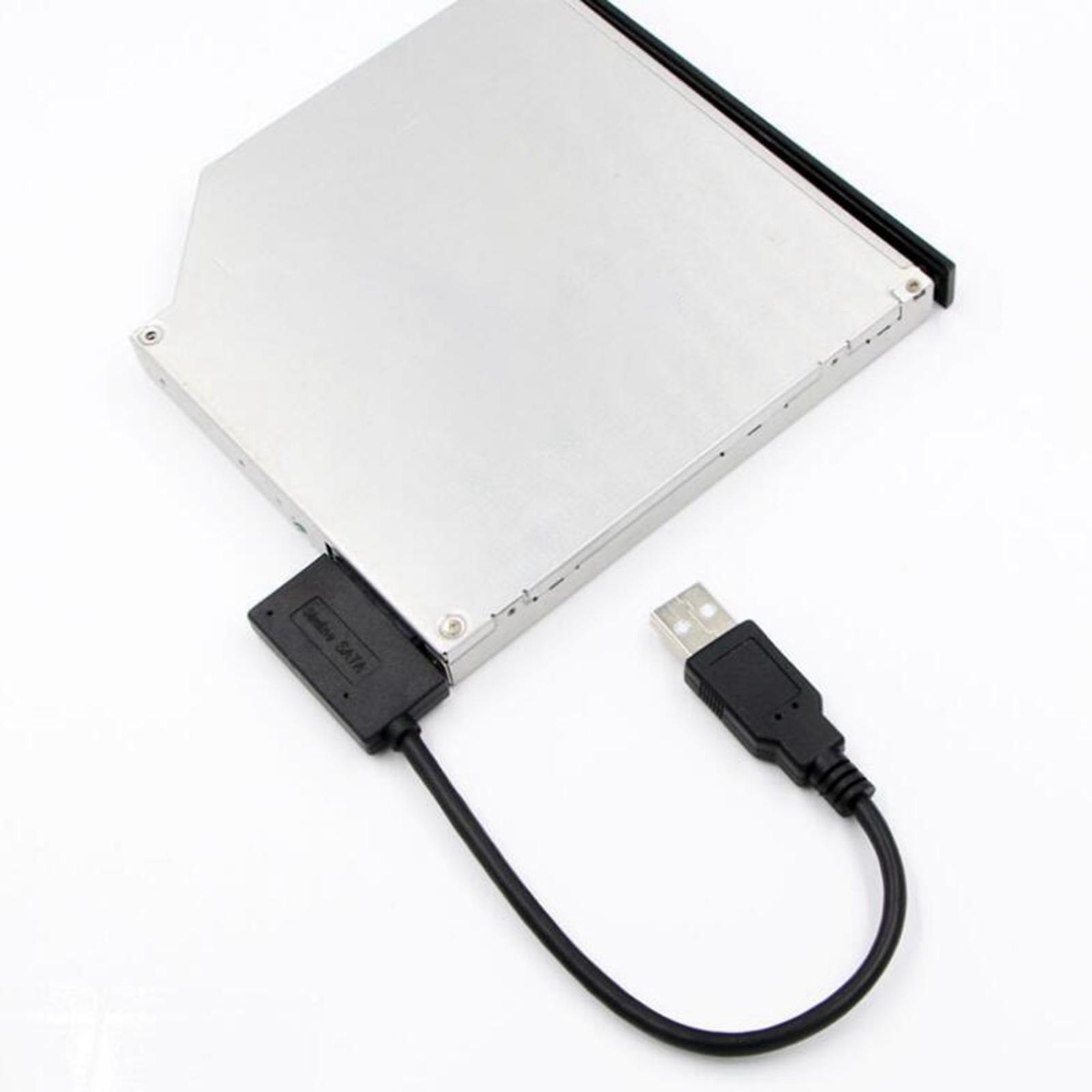 USB 2.0 to 2.5inch 7+6 13Pin SATA Converter Cable Adapter For SATA HDD