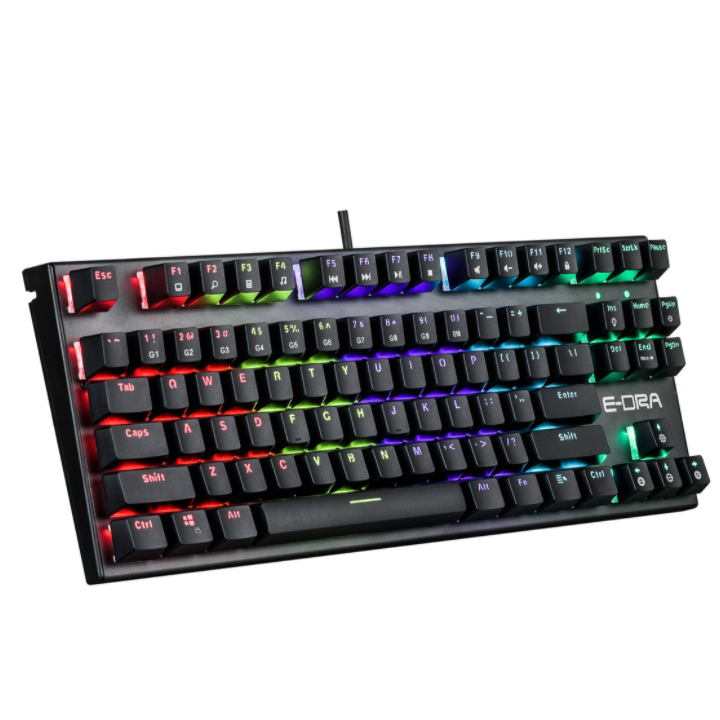 Bàn Phím Cơ Gaming EDRA EK3087v2 New 2021 - LED Rainbow - Hàng Chính Hãng