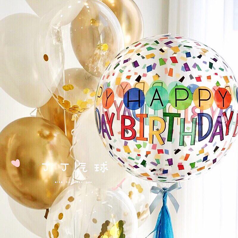 Bong bóng 4D in chữ Happy birthday trang trí sinh nhật, sự kiện cho bé trai, bé gái 22 inch nhiều màu - BOBABO