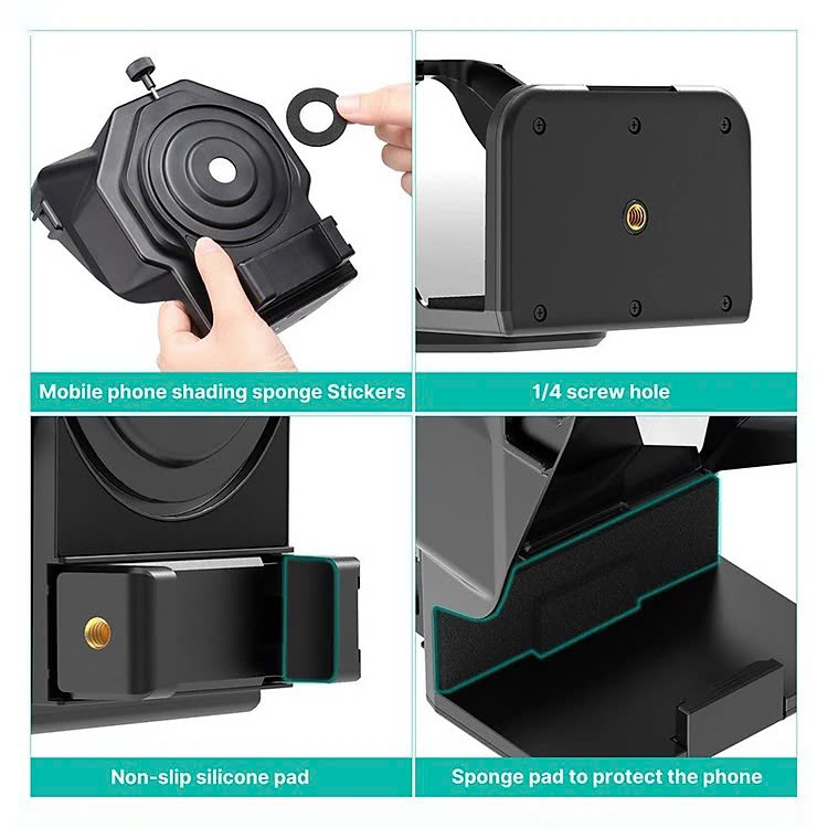 Máy Nhắc Chữ Teleprompter PT16 Mini Cho Smartphone Tablet Vlogger Nhà Báo Người Thuyết Trình - Hàng Nhập Khẩu