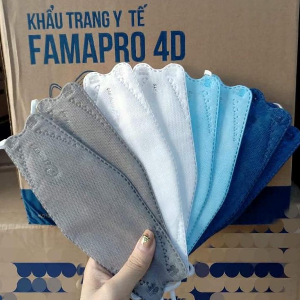 SET 100/50 Khẩu trang y tế 4D FAMAPRO NAM ANH 4 lớp kháng khuẩn 99% lọc bụi mịn chống tia UV thiết kế KF94 HÀN QUỐC