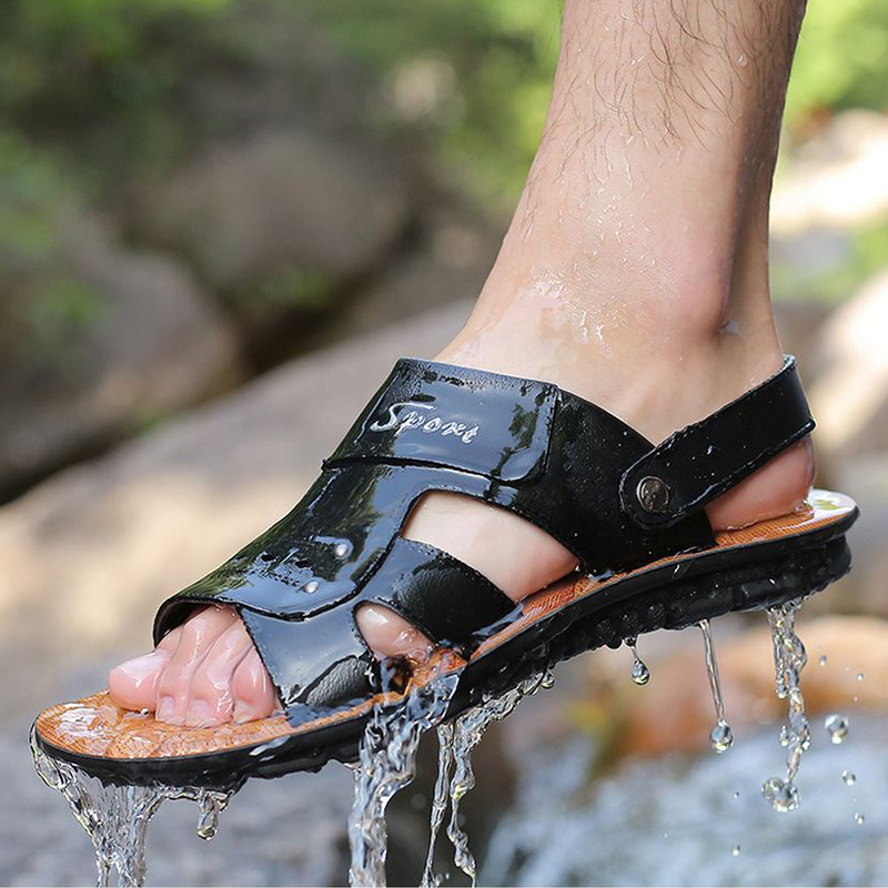 Dép Da PU Thời Trang Cho Nam