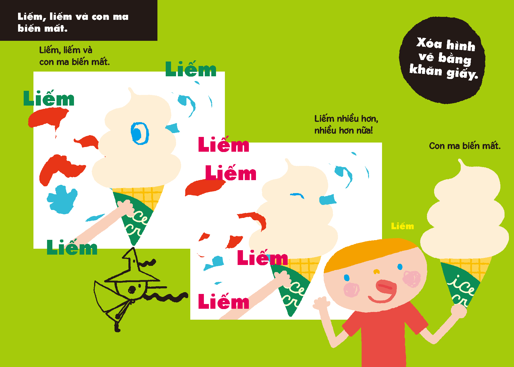 Sách - Dtpbooks - Vẽ, xóa, rồi lại vẽ - Phù thủy nhỏ - Những Người Bạn Ma - Tủ sách vui để học
