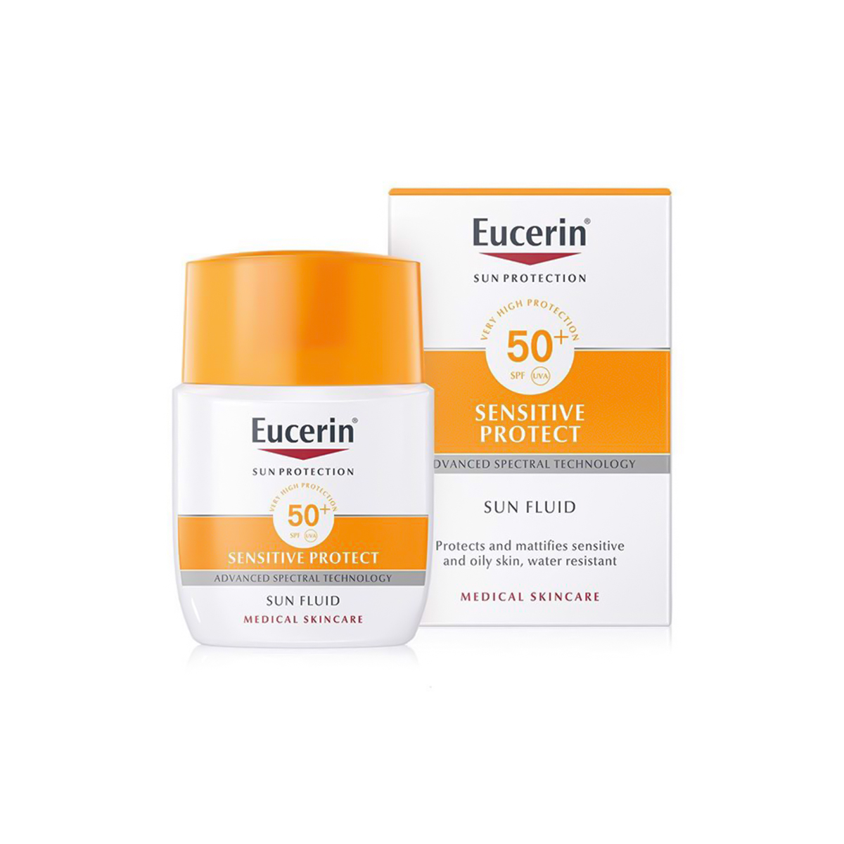 Combo Kem Chống Nắng Cho Da Nhạy Cảm Eucerin Sun Fluid Mattifying Face SPF50+ Và Tẩy Trang 3in1 Cho Da Nhạy Cảm Eucerin Dermato Clean Micellar Cleansing Fluid 3 In 1