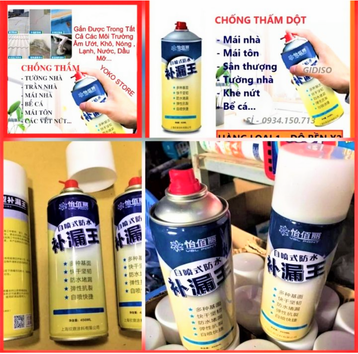 1 CHAI SƠN XỊT BÌNH XỊT SIÊU CHỐNG THẤM ĐA NĂNG AN TOÀN TIỆN DỤNG HÀNG CHẤT LƯỢNG