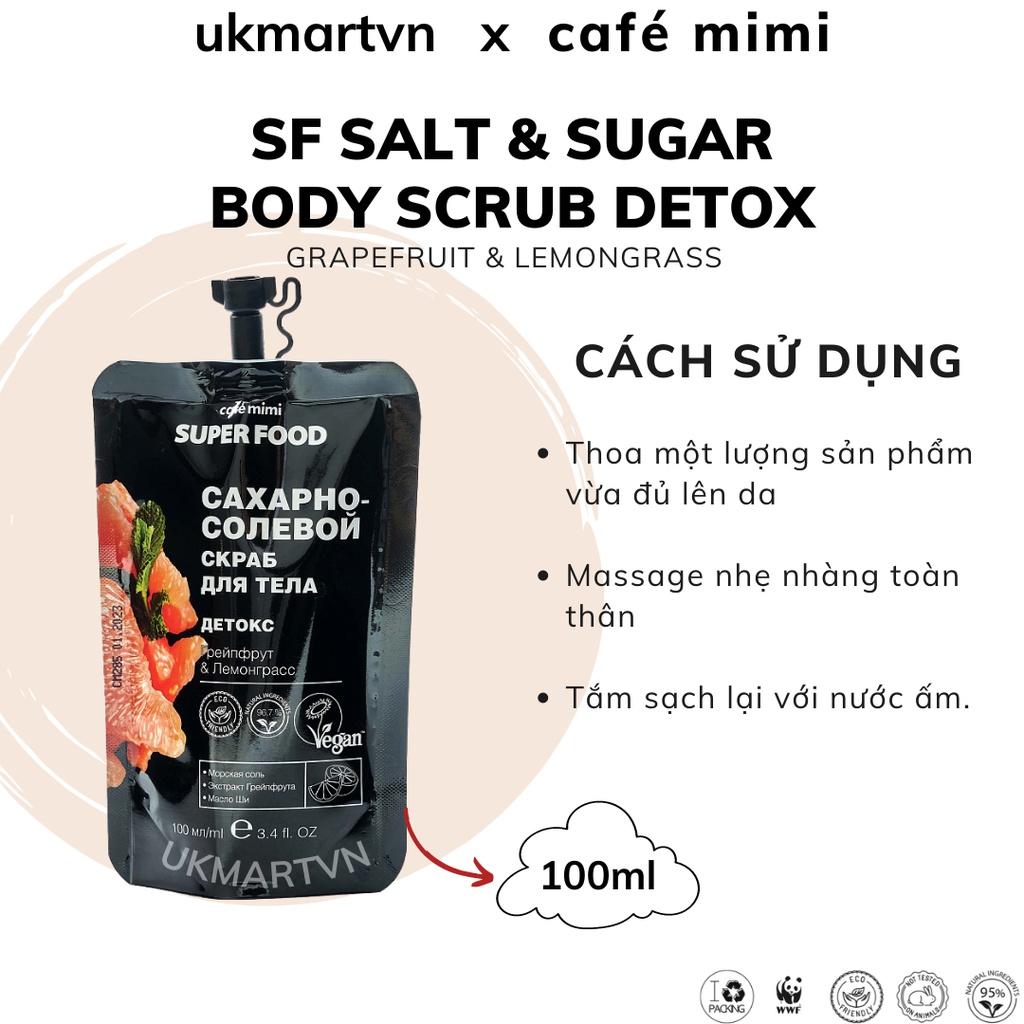 Muối Tẩy Tế Bào Chết Sáng Mịn Toàn Thân CAFÉ MIMI Detox 100ml