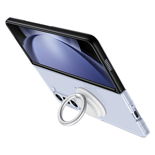 Ốp lưng Samsung Z Fold 5 Trong Suốt kèm vòng đeo linh hoạt - Hàng Chính Hãng