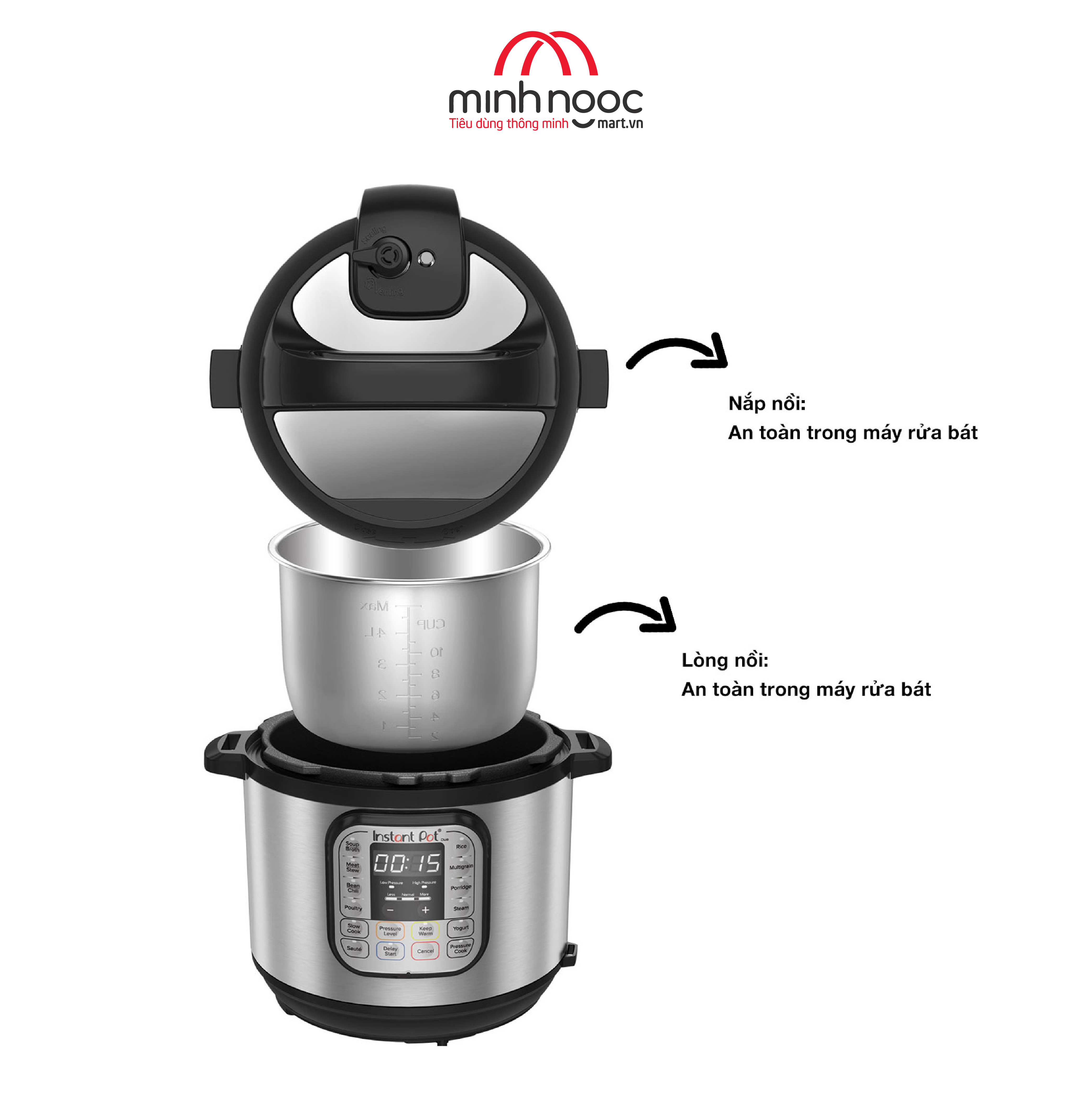 [ Hàng chính hãng Instant Pot ] Nồi Áp Suất Điện Đa Năng Instant Pot Duo 60, dung tích 5,7L, 7-in-1