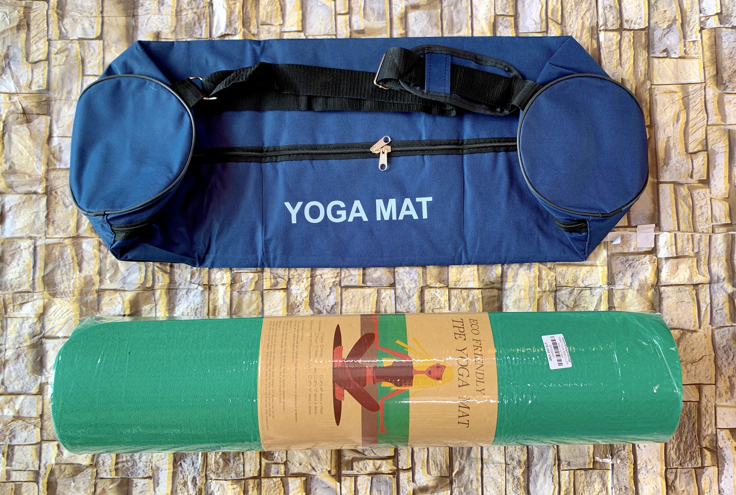 Túi đựng thảm tập Yoga cao cấp chống nước in hoa văn YO27