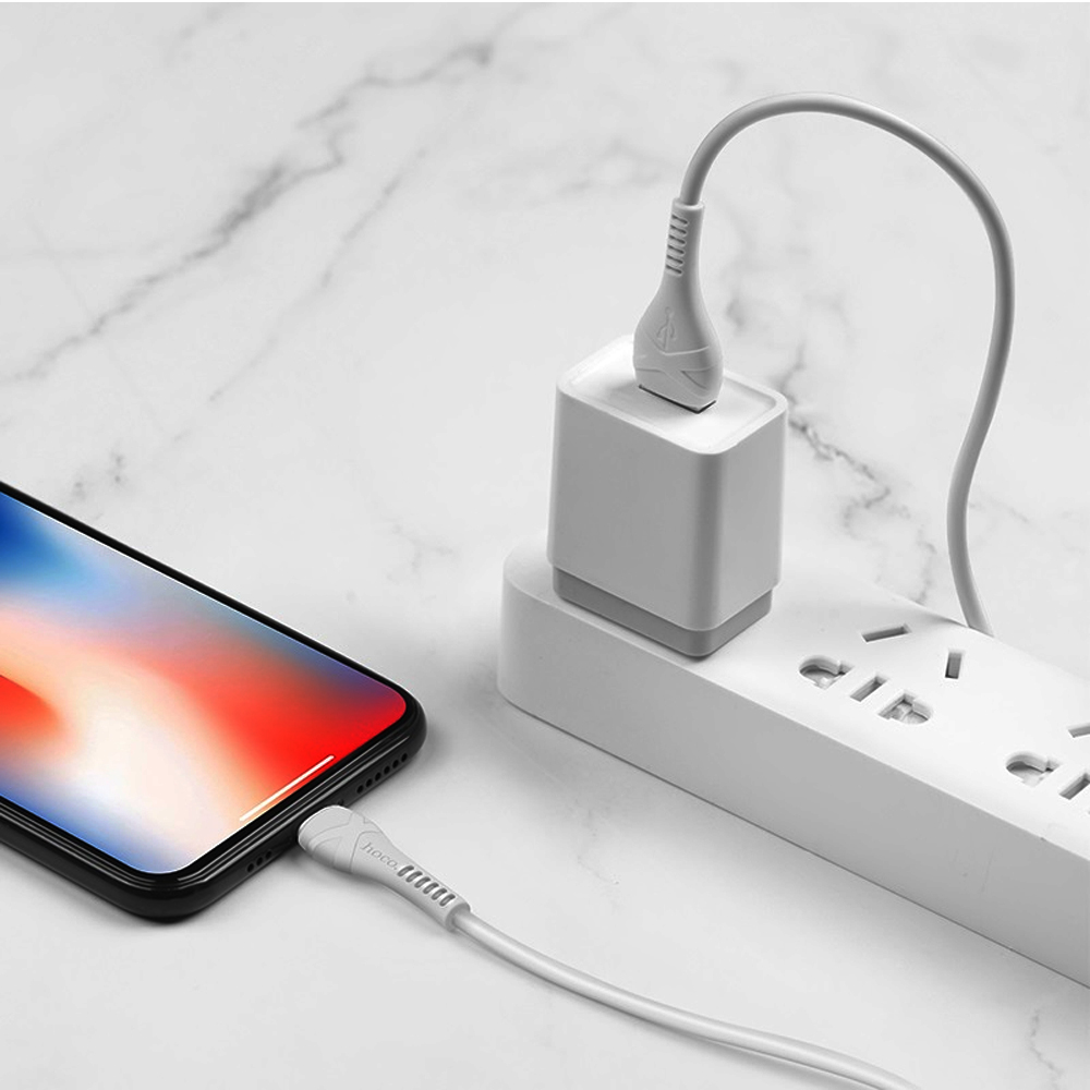 Cáp Sạc Lightning Hoco X37 dài 1m , Sạc iPhone iPad , Chất Lượng Sạc Nhanh + Tặng Kẹp Bảo Vệ Đầu Cáp- Chính Hãng