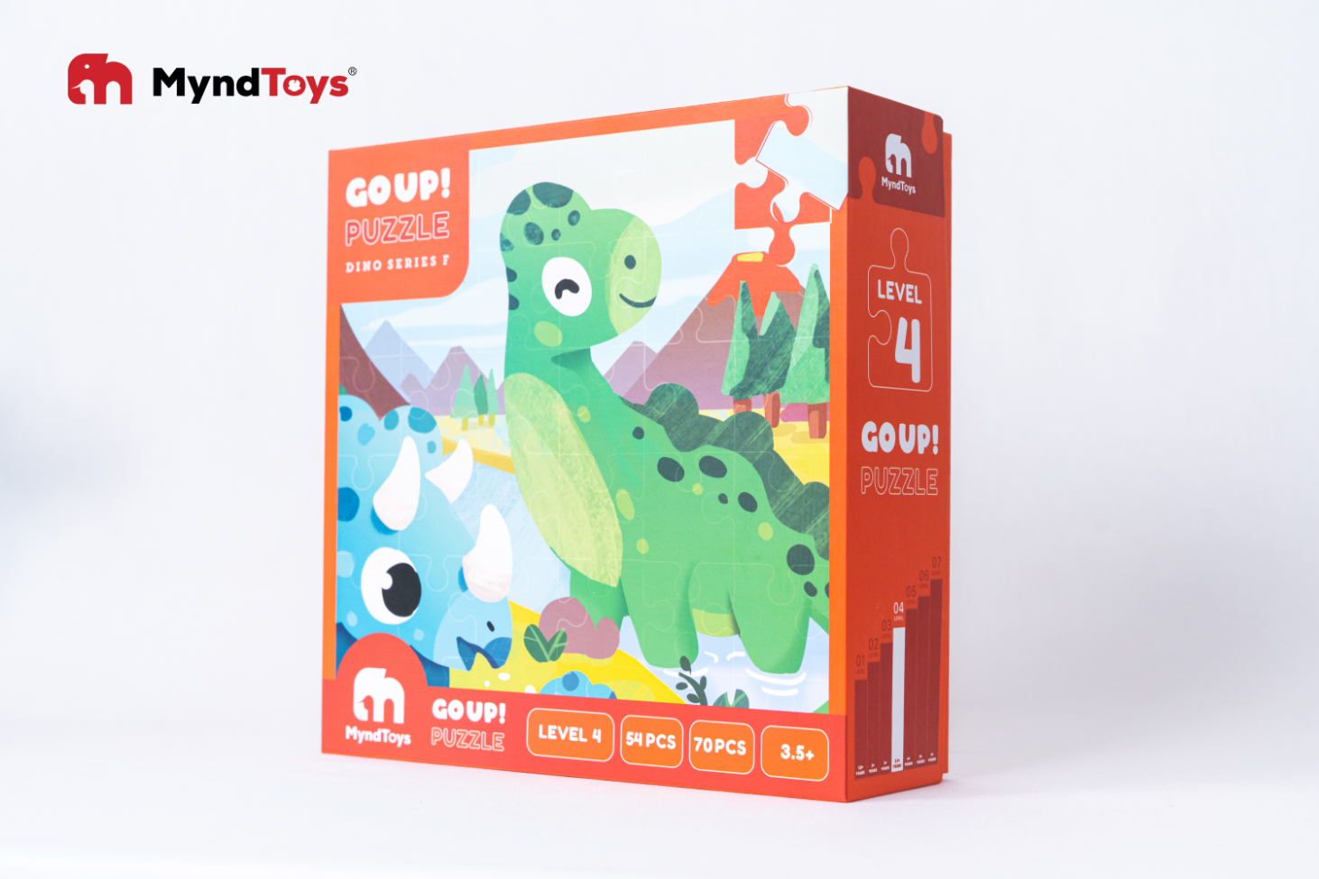 Đồ chơi xếp hình MyndToys - Go up Puzzle Level 4 - Dino Series F