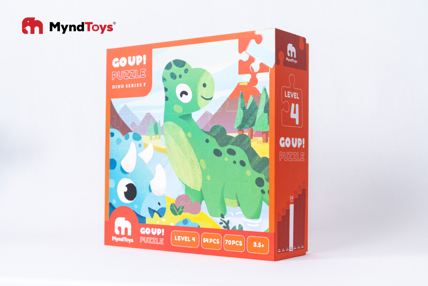 Đồ Chơi Xếp Hình MyndToys Go Up! Puzzle Level 4 - Dino Series F