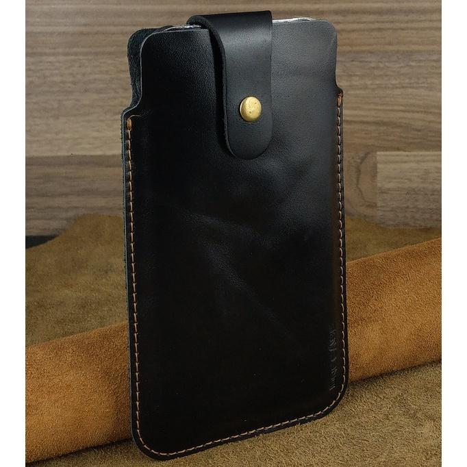 Bao Da Rút Nút Cài cho Note 9, Note 8, Note20 Ultra.... Da Bò Sáp