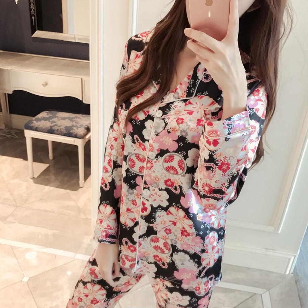 ️Đồ bộ đẹp phong cách Hàn️ đồ mặc nhà siêu xinh, Bộ Pijama lụa đẹp ngọt ngào B63
