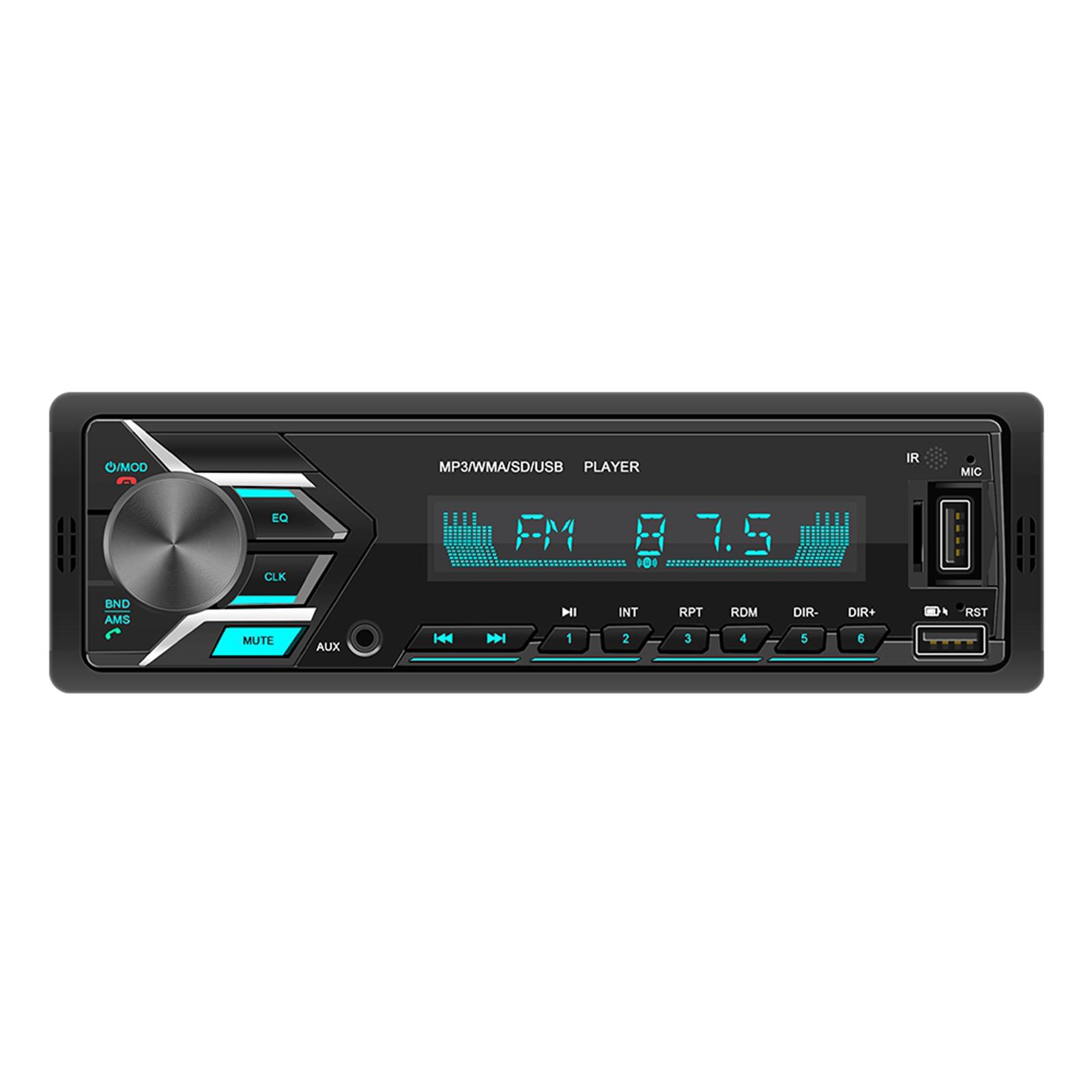 12V Audio Bluetooth Car Stereo Media Receiver Support CD AM/FM AUX Input