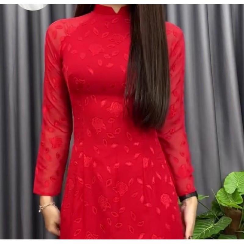 Áo dài von cao cấp đính ngọc