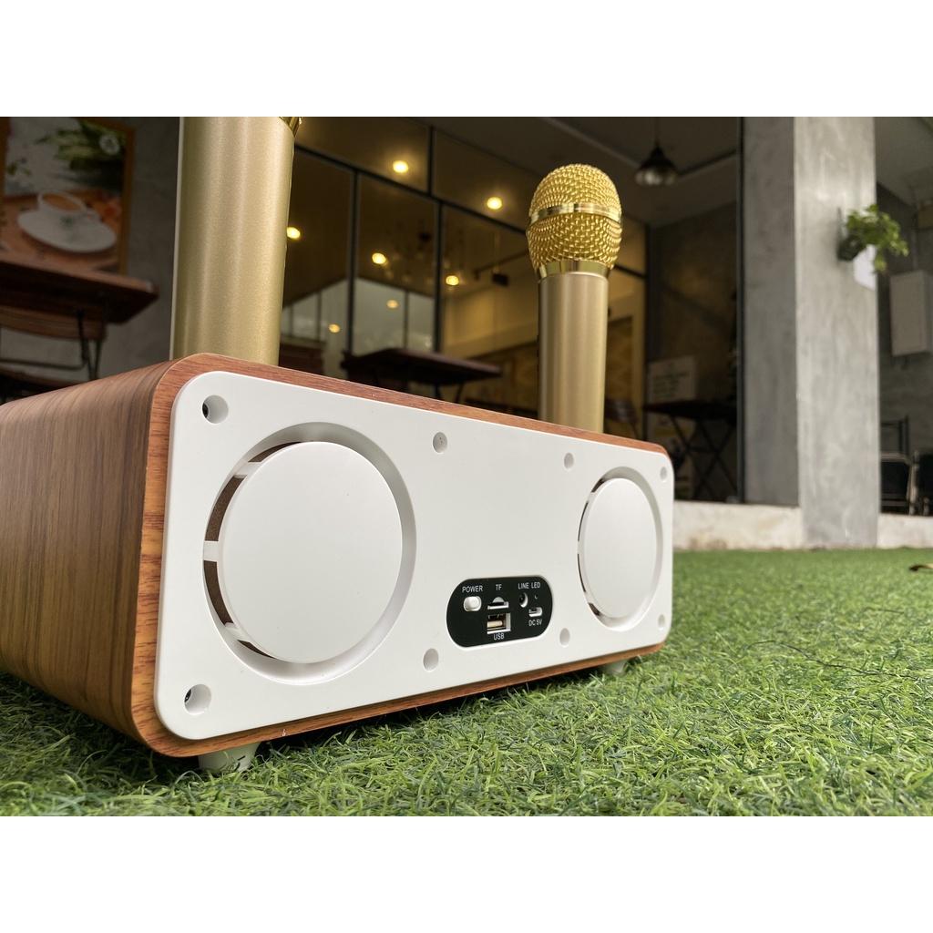 Loa karaoke bluetooth KEI K06 - Tặng kèm 2 micro không dây có màn hình LCD - Sạc pin ngay trên micro - Chỉnh EQ, echo