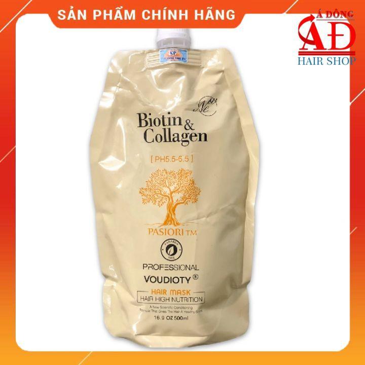 DẦU HẤP Ủ PHỤC HỒI TÁI SINH TÓC BIOTIN COLLAGEN VOUDIOTY PASIORI 500ML CHÍNH HÃNG