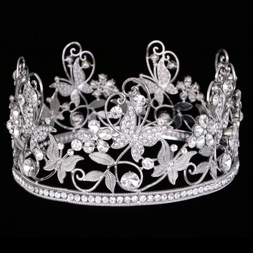 Wedding Princess Crystal Crown Tiara Bridal Rhinestone Hair Accessories White