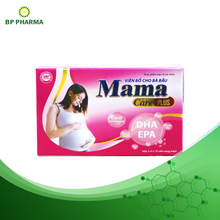 Viên Bổ Cho Bà Bầu MAMACARE PLUS Tăng Sức Đề Kháng, Bổ Sung DHA, EPA Và Khoáng Chất Trong và Sau Thai Kỳ - Hộp 30 Viên
