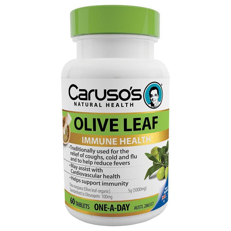 Carusos Natural Health One a Day Olive Leaf 60 Tablets