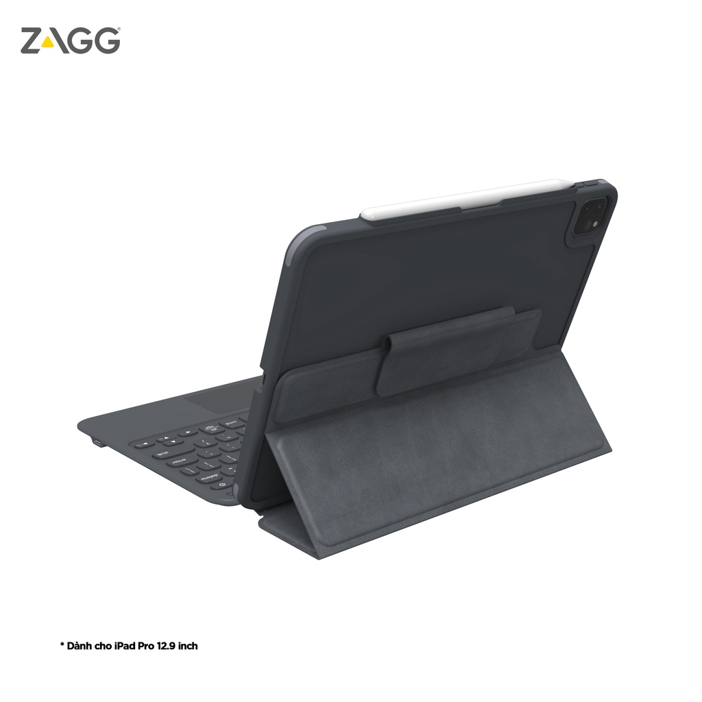 Ốp lưng kèm bàn phím ZAGG Pro Keys with Trackpad cho iPad Pro 12.9 inch - Hàng chính hãng