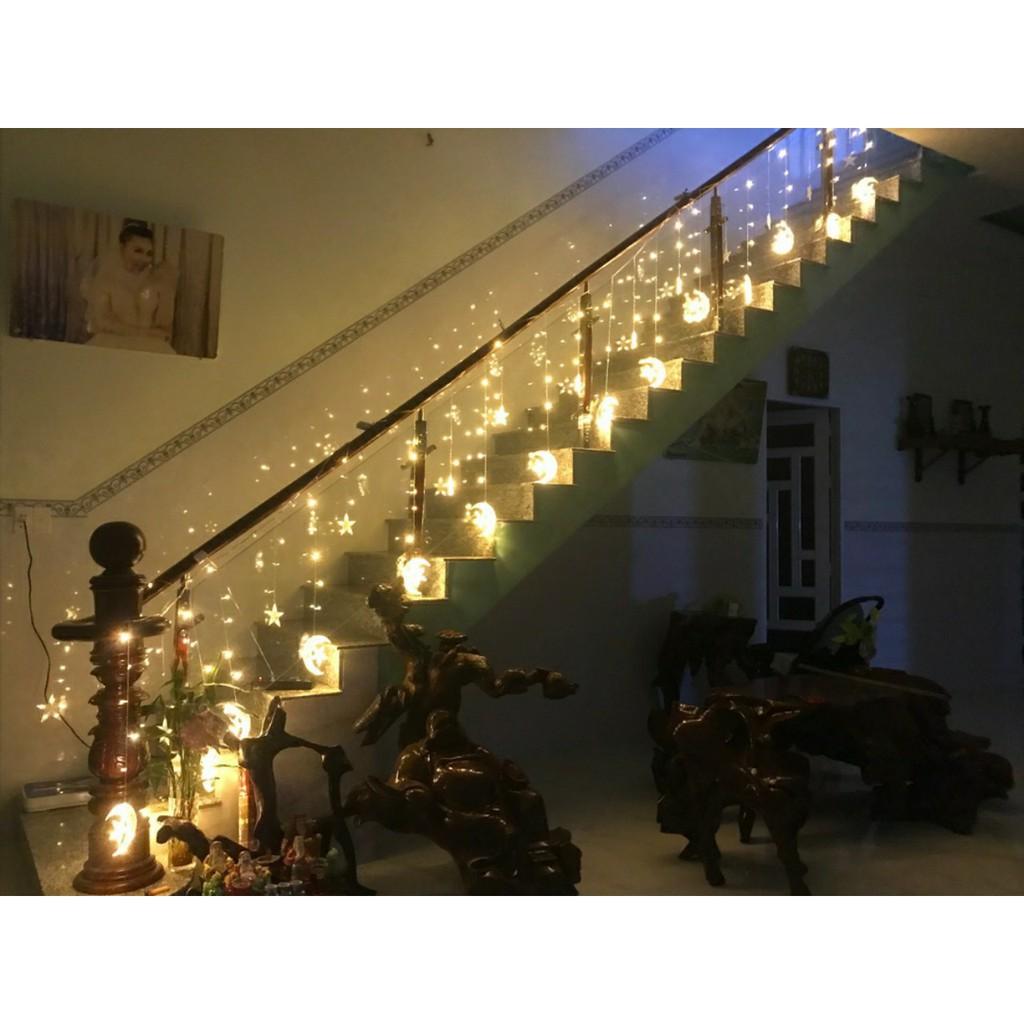 Dây đèn LED hình SAO noel decor dài 3m màu vàng ấm lung linh