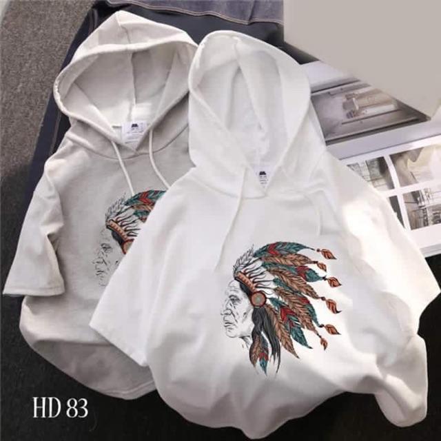 Áo hoodie tay lỡ thổ dân