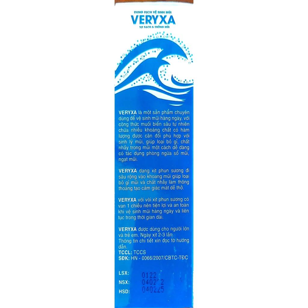 Dung dịch nước biển sâu Xịt mũi VERYXA Chai 70ml Người lớn và Trẻ Em