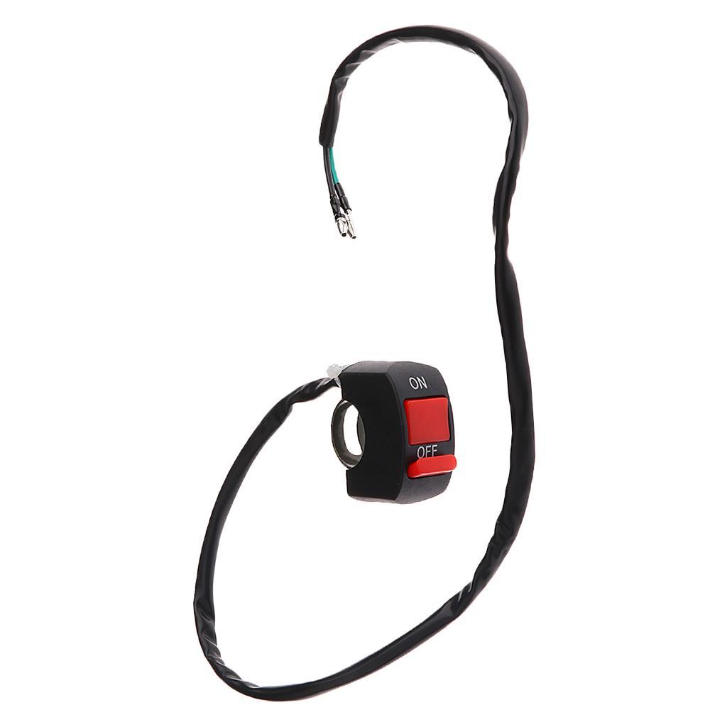 2X Motorcycle Handlebar Headlight On Off Kill Switch