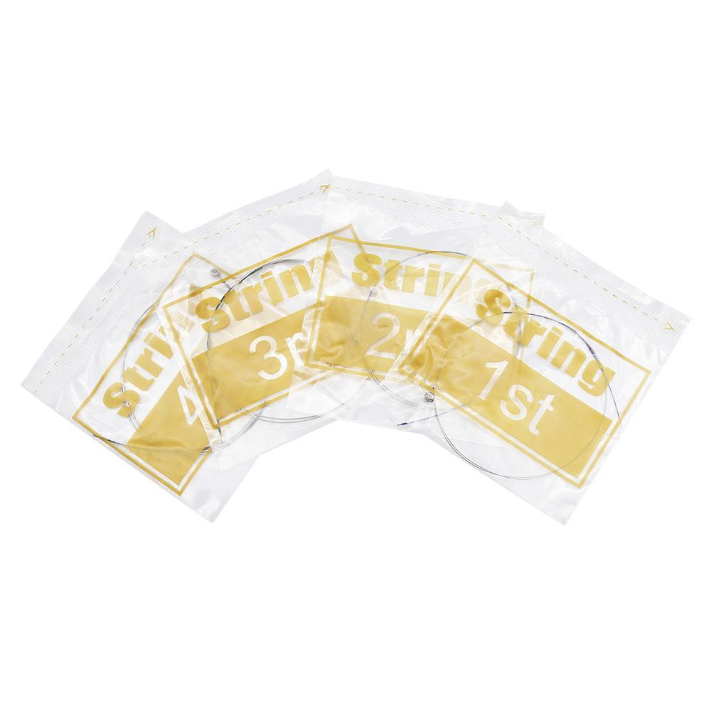 Durable 4 Pieces Cupronickel Strings Set with 1 Piece Plastic Pitch Pipe E/A/D/G for Violin Accessory