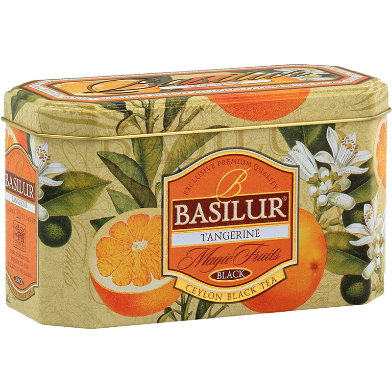 Trà đen Ceylon Basilur vị cam quýt - 100g (Hộp thiếc)