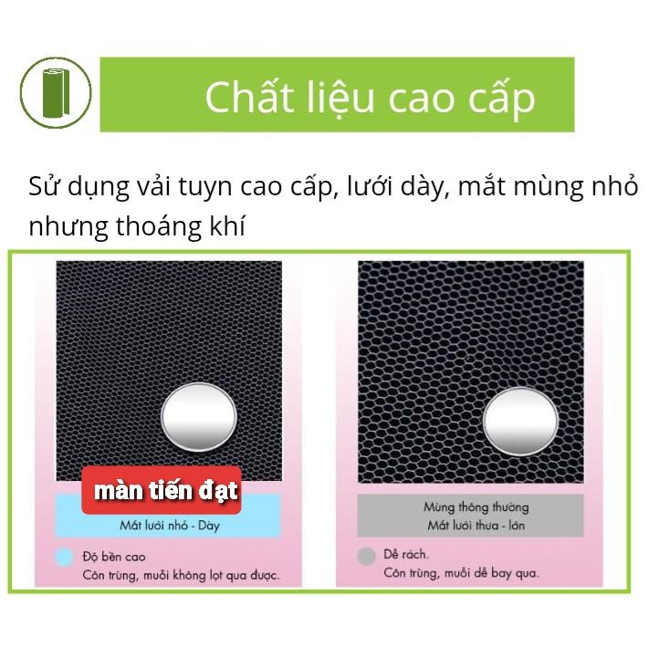 MÀN TỰ BUNG ĐỈNH VUÔNG TIẾN ĐẠT CÓ CHÂN VIỀN VẢI CAO CẤP