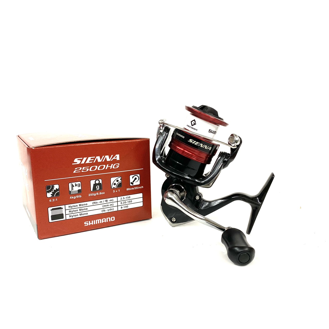 Máy Câu Cá Shimano Sienna 2019 500 / 1000 / 2000 / 2500 / 3000 / 4000