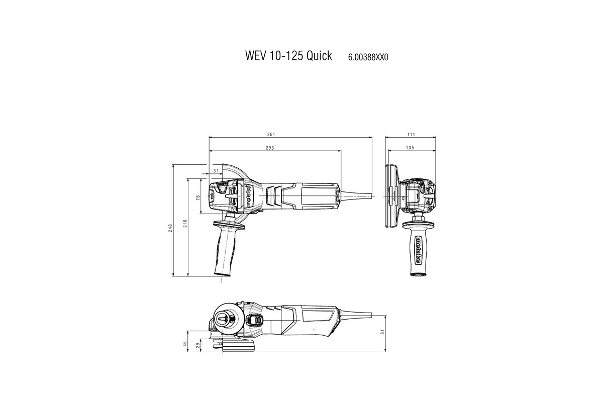 Máy Mài Góc Metabo WEV 10-125 QUICK