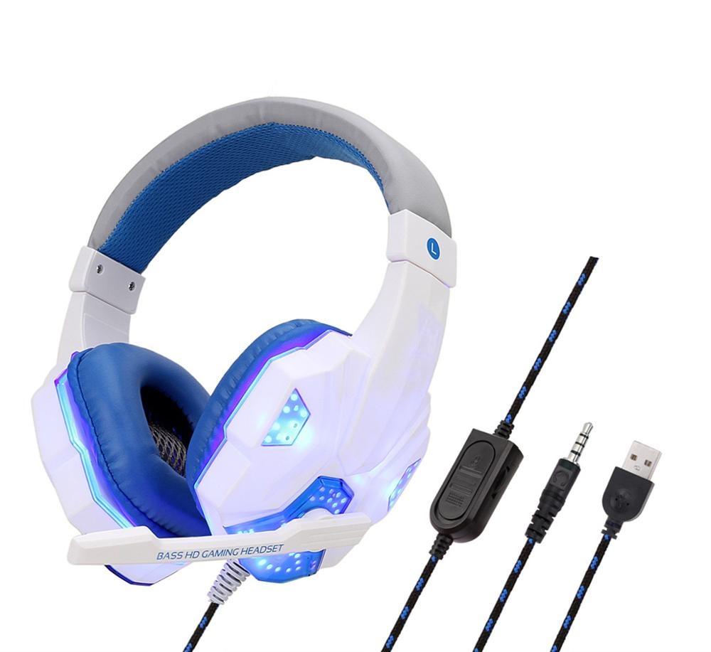 Chuyên Nghiệp Bass  Game Thủ Có Dây Tai Nghe PS4 X Hộp Tai Nghe Có Đèn Led Micro Cho Máy Tính Laptop