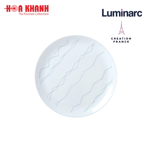 Đĩa Thủy Tinh Luminarc Marble 19cm đựng thức ăn, cường lực, chịu nhiệt - Bộ 3 đĩa - P3761