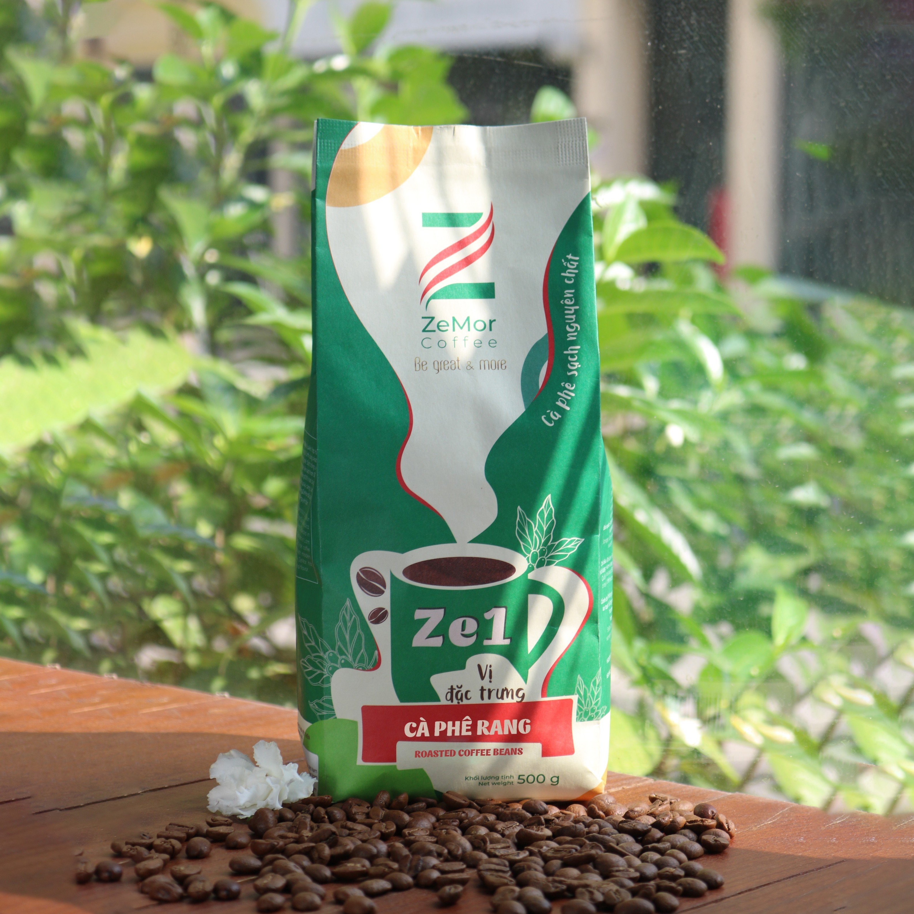 Cà Phê Rang Hạt Nguyên Chất ZeMor Coffee Ze1 Nguyên Hạt Vị Đặc Trưng 500g