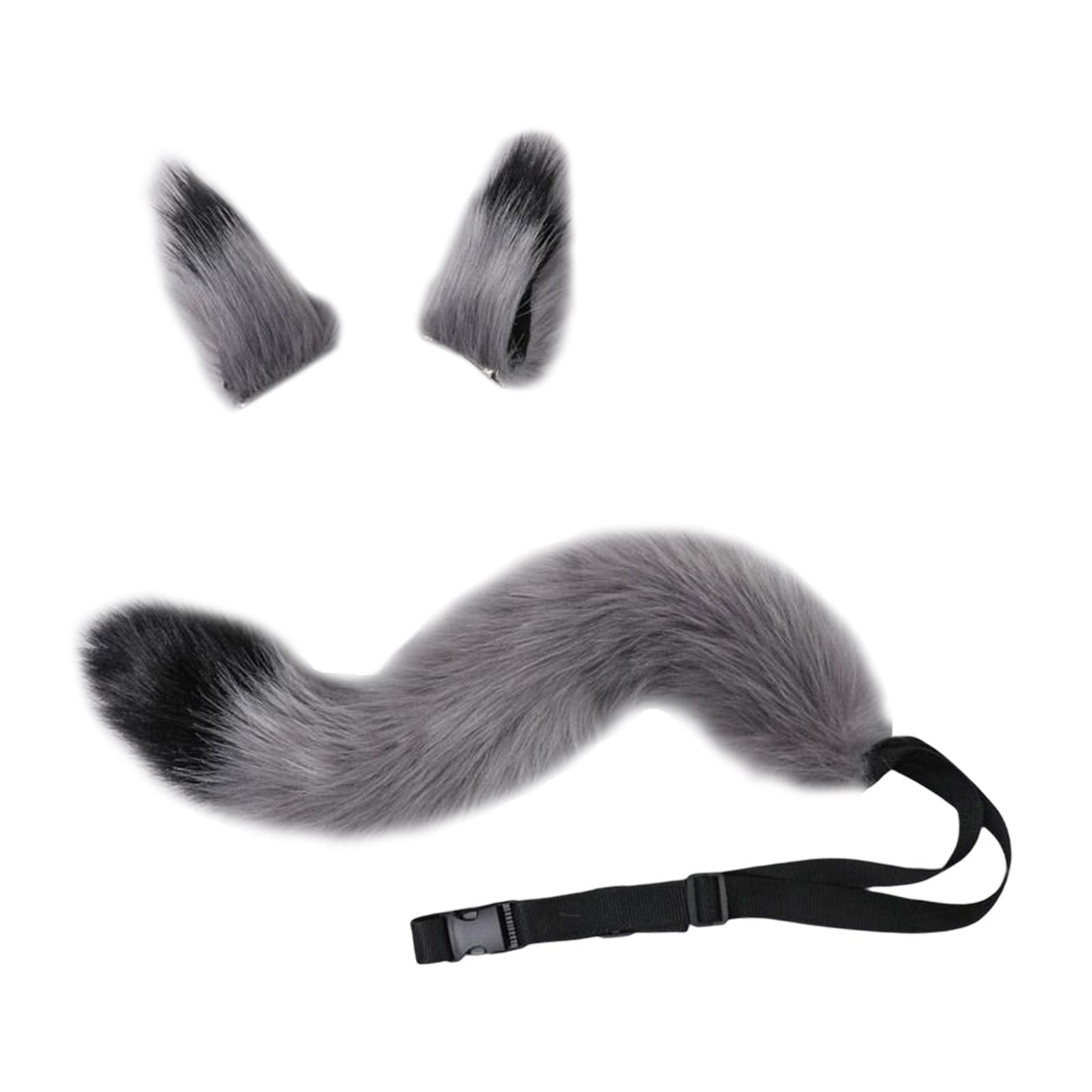 Cat Ears Tail Cosplay Set Headdress for Performance Props Costume Accessories Children