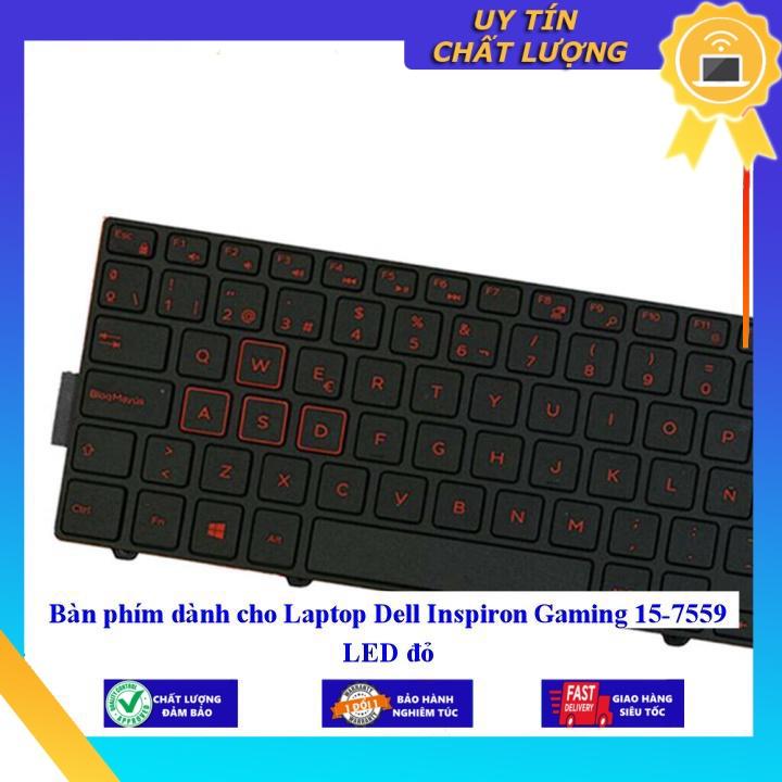 Bàn phím dùng cho Laptop Dell Inspiron Gaming 15-7559 LED đỏ - Phím Zin - Hàng chính hãng  MIKEY2436