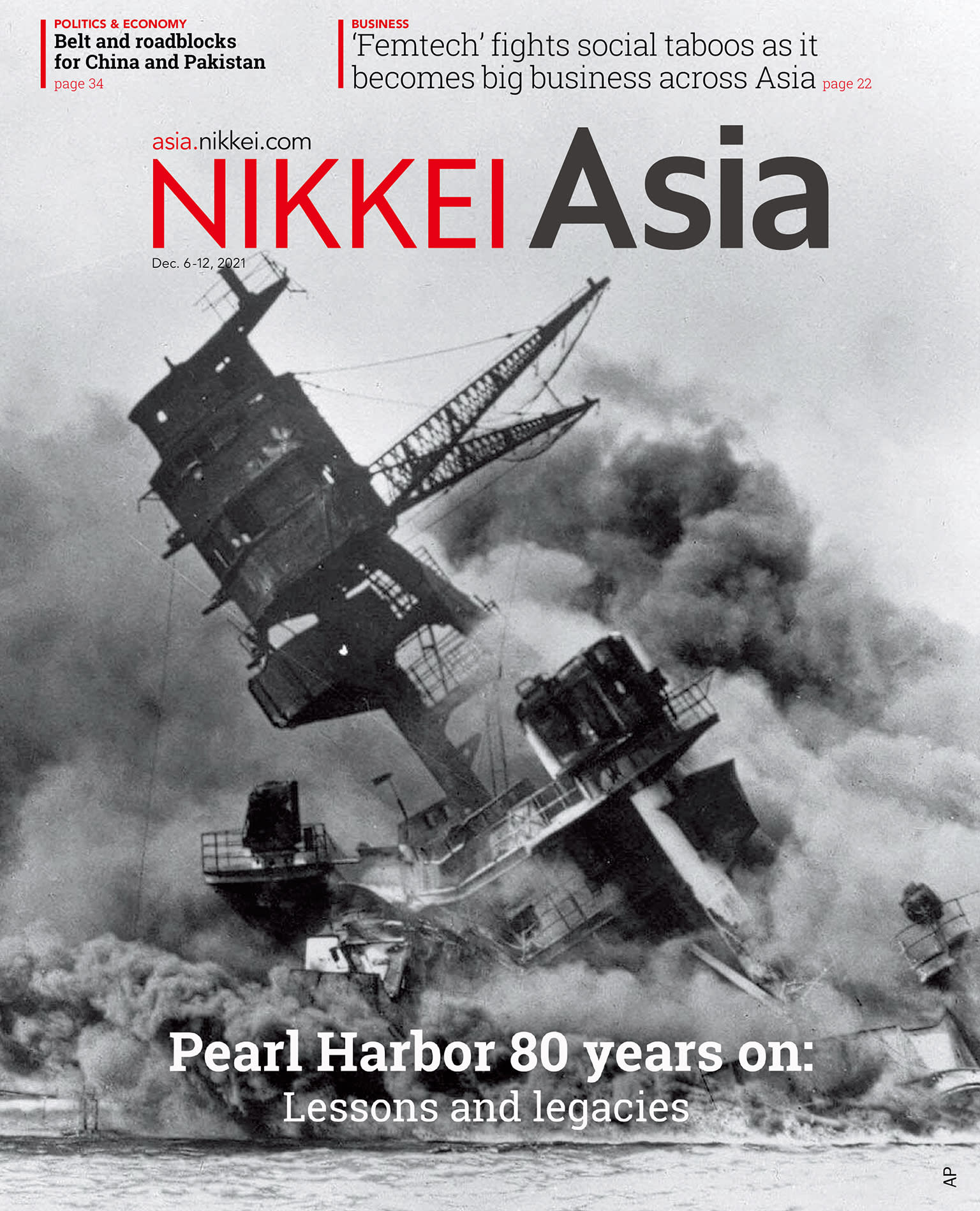 Nikkei Asian Review: Nikkei Asia - 2021: PEARL HARBOR 80 YEARS ON - 48.21 tạp chí kinh tế nước ngoài, nhập khẩu từ Singapore